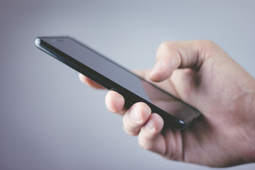 Man with mobile phone .