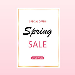 Spring sale special offer shop now background