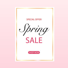 Spring sale special offer shop now background
