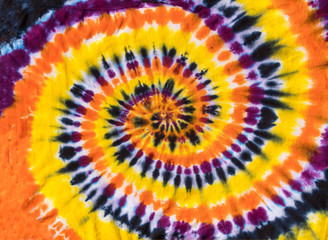Bright Colorful Abstract Psychedelic Tie Dye Swirl Design Pattern.