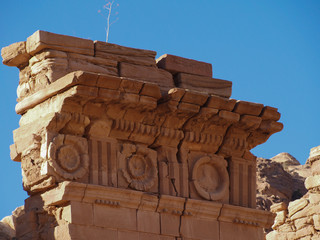 Petra; Raqmu - historic ruins of the ancient, rock city of the Nabatean Arabians. It is located in southwestern Jordan. It is also known as the rose-red city. UNESCO World Heritage list.