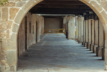 Fototapeta na wymiar Arch of silleria in Aguilar de Campoo. Palencia