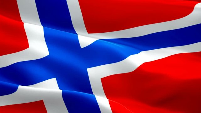 Norway waving flag. National 3d Norwegian flag waving. Sign of Norway seamless loop animation. Norwegian flag HD resolution Background. Norway flag Closeup 1080p Full HD video for presentation