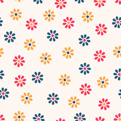Simple seamless flower pattern background. Design for textile, fabric, poster