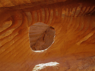 Petra; Raqmu - historic ruins of the ancient, rock city of the Nabatean Arabians. It is located in southwestern Jordan. It is also known as the rose-red city. UNESCO World Heritage list.