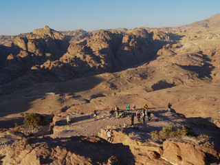 Petra; Raqmu - historic ruins of the ancient, rock city of the Nabatean Arabians. It is located in southwestern Jordan. It is also known as the rose-red city. UNESCO World Heritage list.