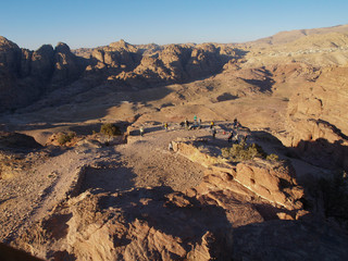 Petra; Raqmu - historic ruins of the ancient, rock city of the Nabatean Arabians. It is located in southwestern Jordan. It is also known as the rose-red city. UNESCO World Heritage list.