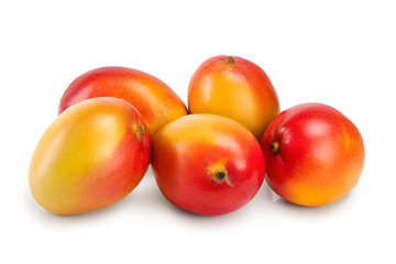 Mango fruit isolated on white background close-up