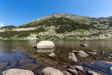 Summer landscape of The Long Lake, Pirin Mountain, Bulgaria