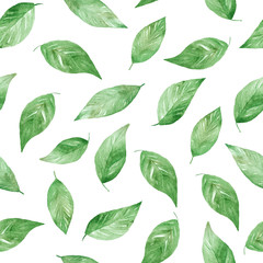 Watercolor handmade seamless pattern with yellow lemon fruit slices.