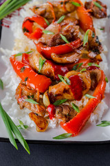 Rice with meat