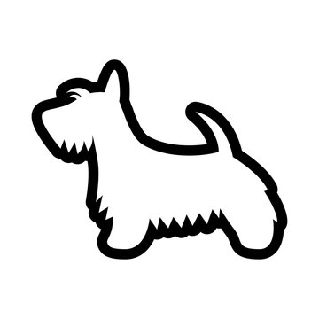 recommend clip art: Scottish Terrier Dog Icon Isolated On White Background