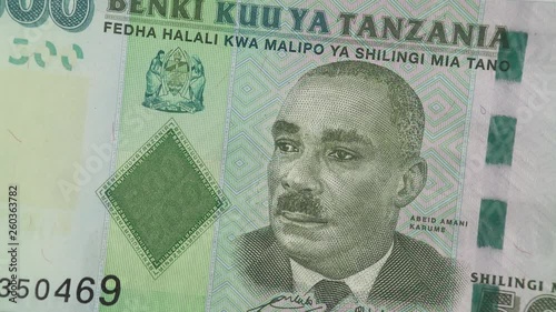 Tanzania Shilling Notes Rotating Tanzanian Money Currency Tanzania Shilling Notes Rotating