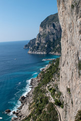 Fototapeta na wymiar Capri Island landscape sea view blue ocean beautiful