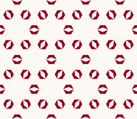 Simple vector minimalist geometric seamless pattern with small hexagonal shapes