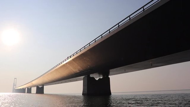 Storebæltsbroen seen from sea level