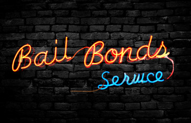 Bail Bond sign on wall