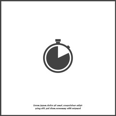 Stopwatch vector icon on white isolated background.