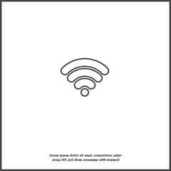 WiFi vector icon. Wi-Fi logo illustration on white isolated background.