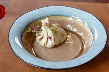 .Тraditional Georgian dish-khinkali