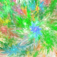 Photo sur Plexiglas Mélange de couleurs Green and blue fractal spiral, digital artwork for creative graphic design