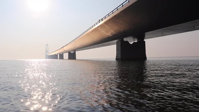 Storebæltsbroen seen from sea level