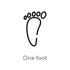 outline one foot vector icon. isolated black simple line element illustration from beauty concept. editable vector stroke one foot icon on white background