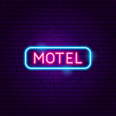 Fototapeta premium Motel Neon Label