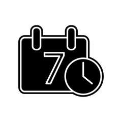 the calendar icon. Element of finance and chart for mobile concept and web apps icon. Glyph, flat icon for website design and development, app development