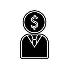 businessman icon. Element of finance and chart for mobile concept and web apps icon. Glyph, flat icon for website design and development, app development