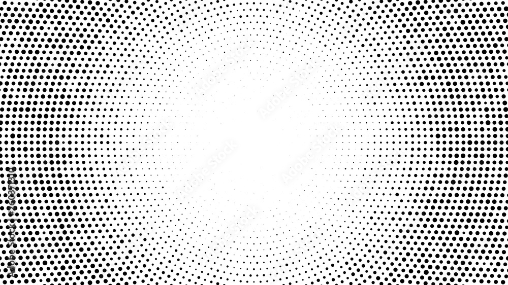 Wall mural halftone dotted background. halftone effect vector pattern. circle dots isolated on the white backgr