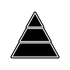pyramid chart icon. Element of finance and chart for mobile concept and web apps icon. Glyph, flat icon for website design and development, app development