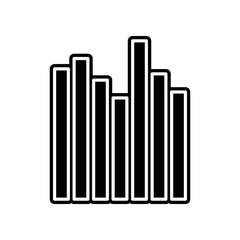 pillar chart icon. Element of finance and chart for mobile concept and web apps icon. Glyph, flat icon for website design and development, app development