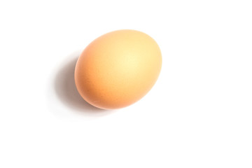 Egg on white background
