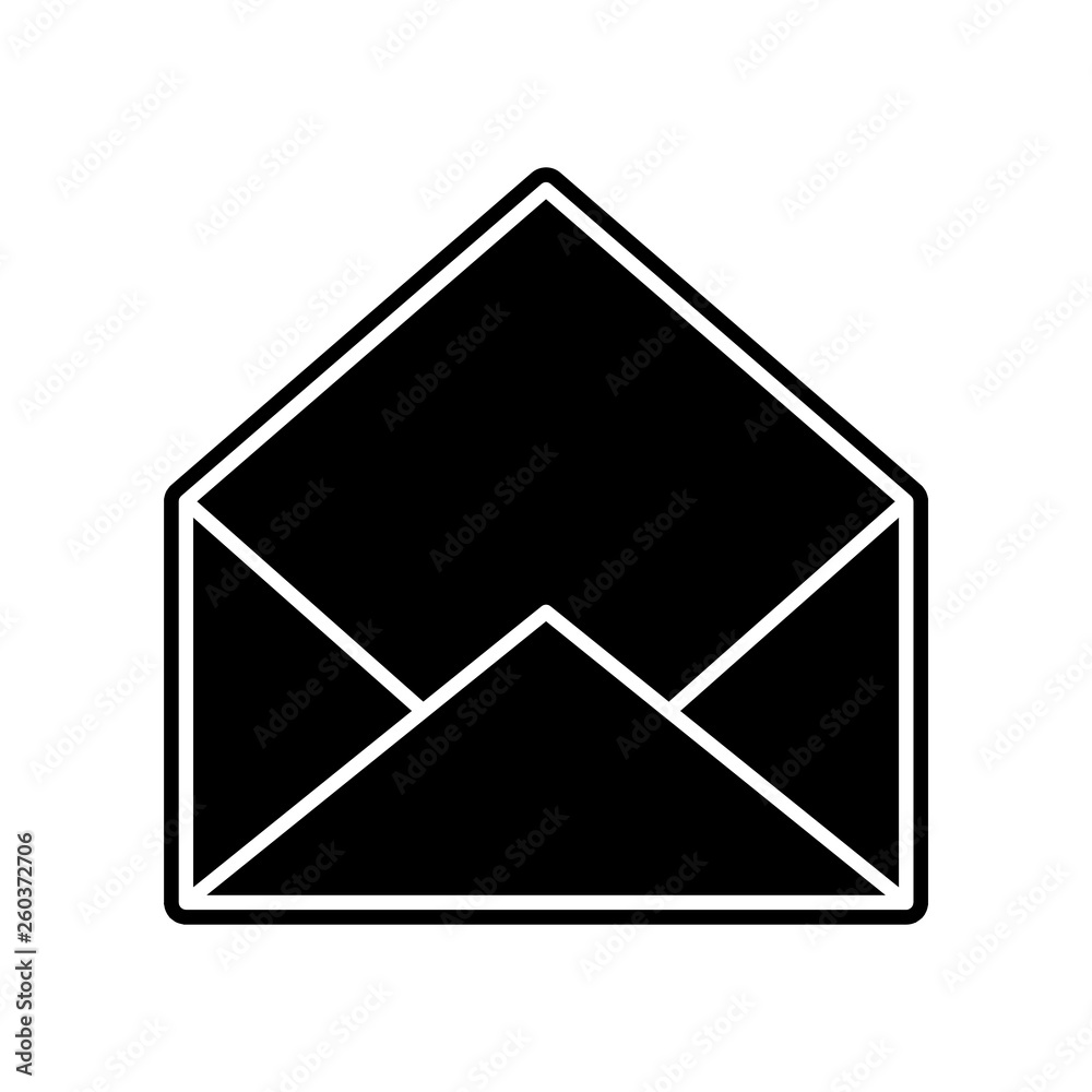 Poster open envelope icon. element of media, press for mobile concept and web apps icon. glyph, flat icon f