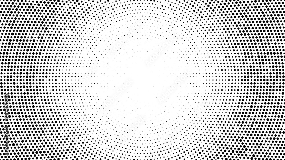 Wall mural halftone dotted background. halftone effect vector pattern. circle dots isolated on the white backgr