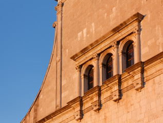 Naklejka premium Facade of the Duomo in Cividale del Friuli at Sunset