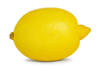 One lemon isolated on white background