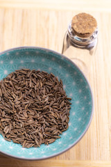 Kümmel Gewürz Close up, Gesunde Heilkräuter Homoöpathie