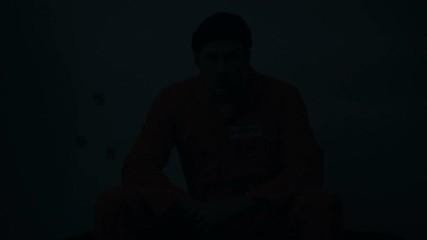 Poor light blinking in prison, convicted male sitting in cell, riot instigator