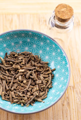 Baldrianwurzel Close up, Gesunde Heilkräuter Homoöpathie