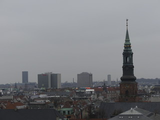 Obraz premium Panorama of the city. View of the city from a height. Historical real estate of the city. View from the city tower on the city.