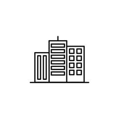 building icon. Simple thin line, outline vector of Buildings icons for UI and UX, website or mobile application