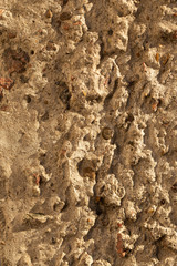 Wall of the house. Concrete coating. Cement slab.