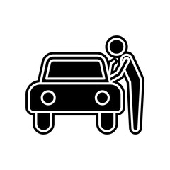 car theft icon. Element of Insurance for mobile concept and web apps icon. Glyph, flat icon for website design and development, app development