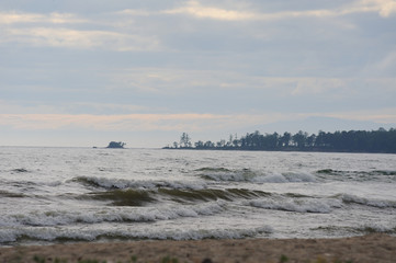 небо озеро песок вода настроение ландшафт