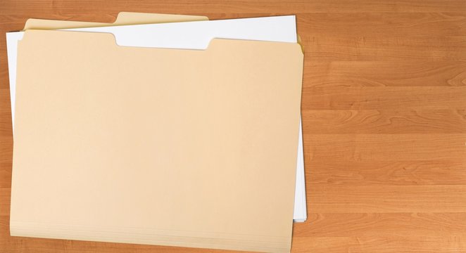 Smartphone object and folders on background - Powered by Adobe