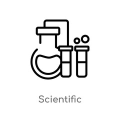 outline scientific vector icon. isolated black simple line element illustration from chemistry concept. editable vector stroke scientific icon on white background