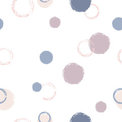 Polka dots pastel seamless pattern