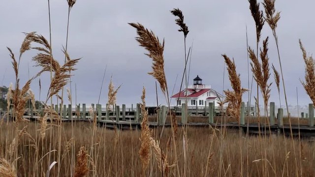 Roanoke Marshes Lighthouse in Manteo, North Carolina.